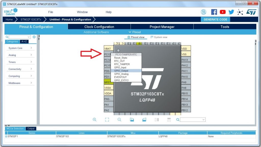 STM32CubeMX GPIO_Output